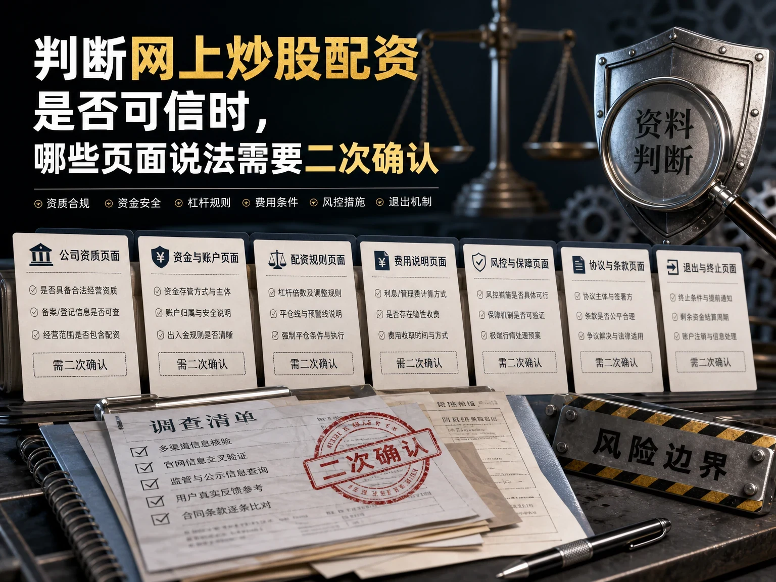 判断网上炒股配资是否可信时，哪些页面说法需要二次确认 插图