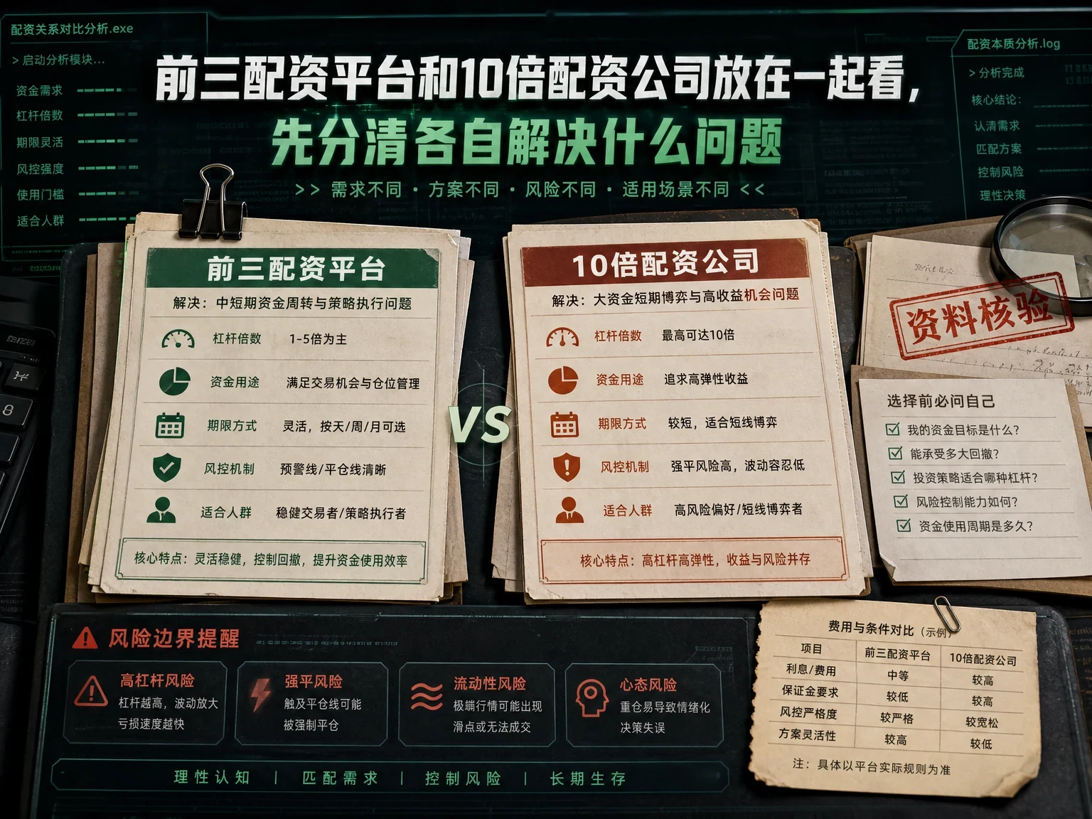 前三配资平台和10倍配资公司放在一起看，先分清各自解决什么问题 插图