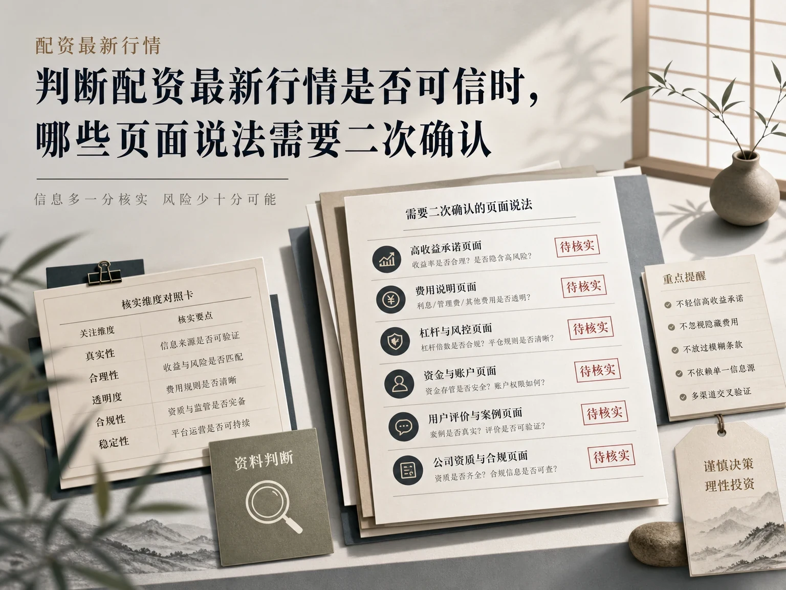 判断配资最新行情是否可信时，哪些页面说法需要二次确认 插图