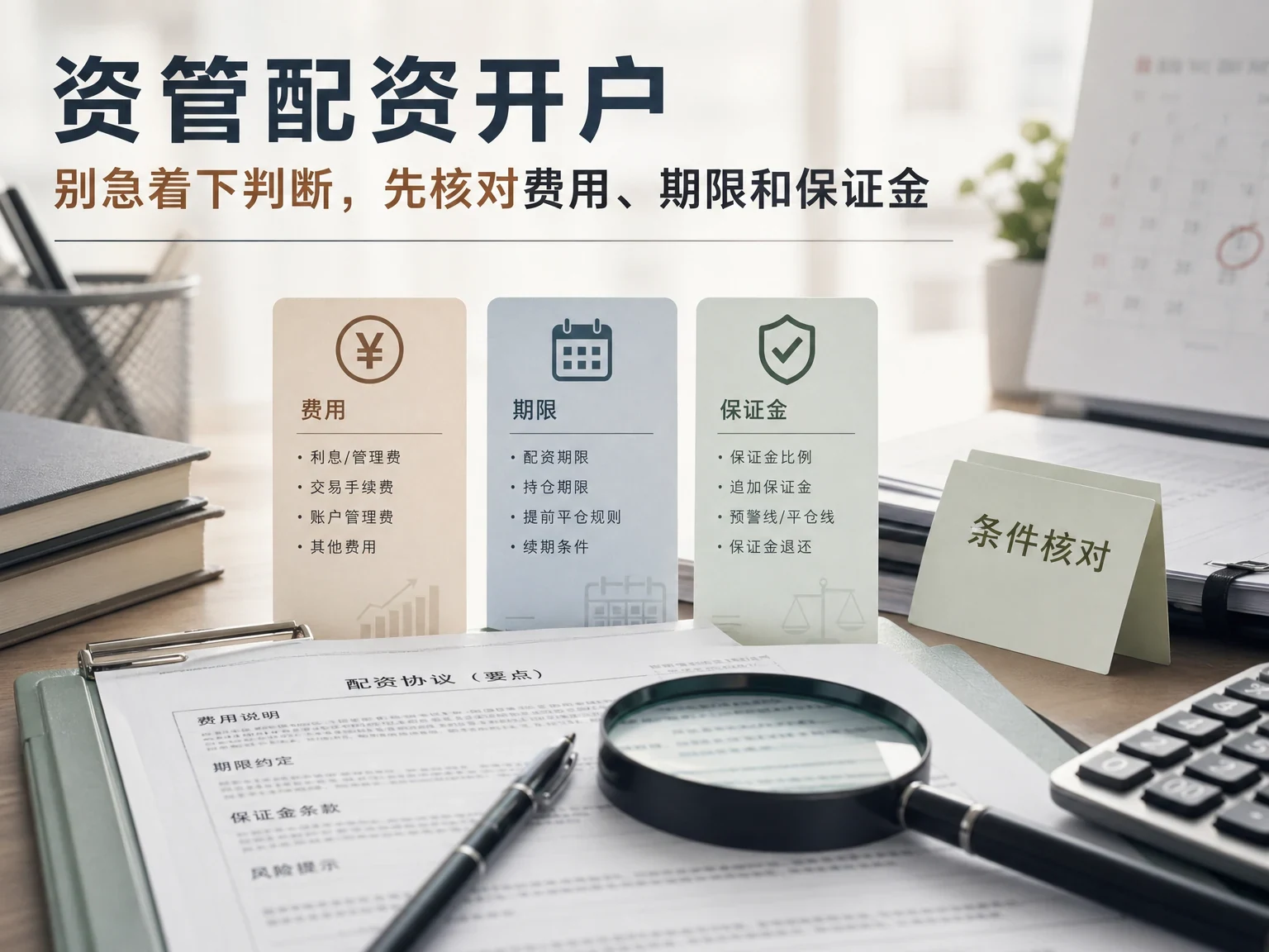 资管配资开户别急着下判断,先核对费用、期限和保证金 插图